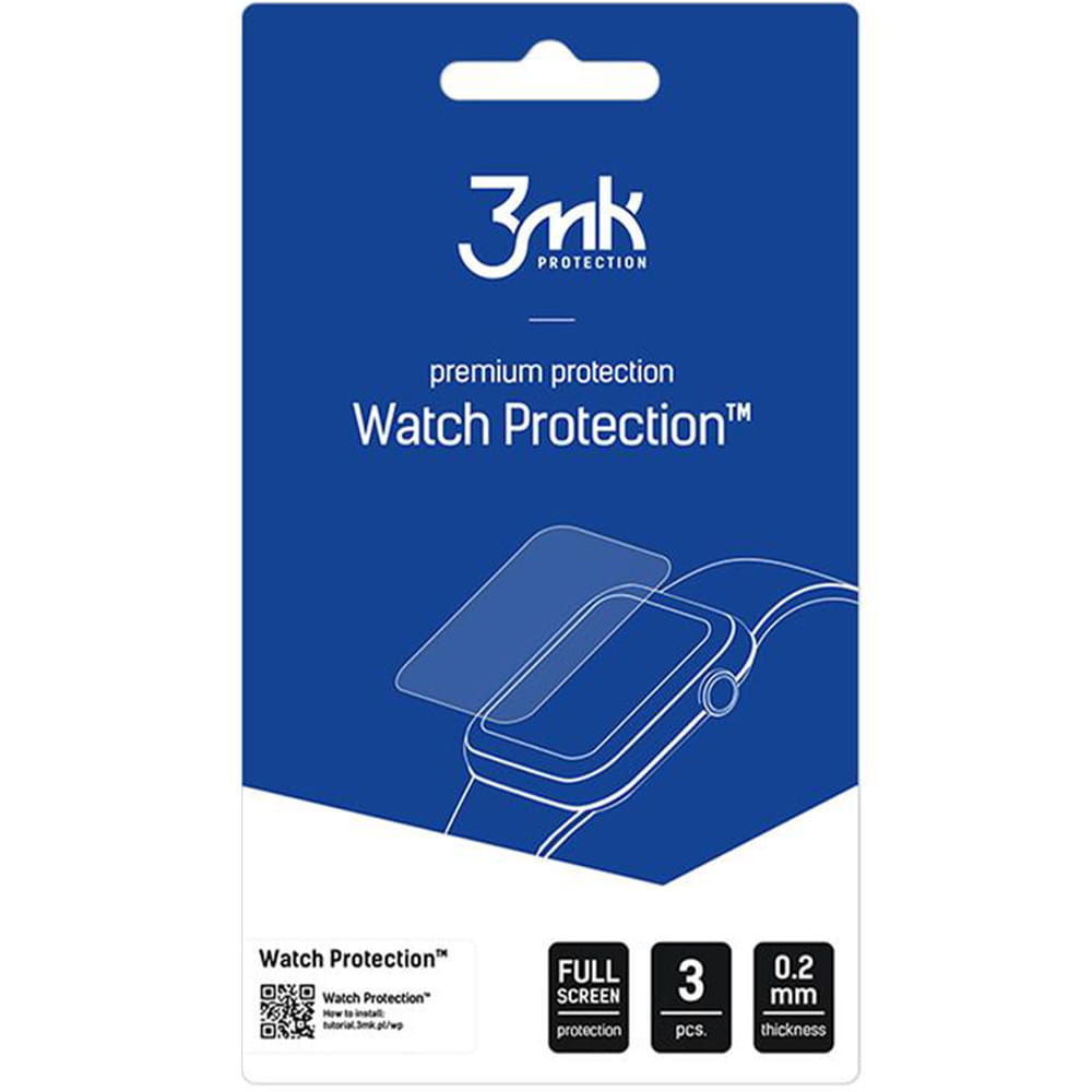 Szkło hybrydowe 3mk Watch Protection do Garmin Fenix 8 AMOLED 47 mm, 3 sztuki